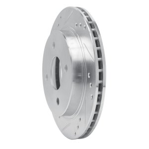 Ford Contour Brake Rotor (1) - Rear Left - R1 Concepts - Drilled & Slotted - Silver - `95-`04